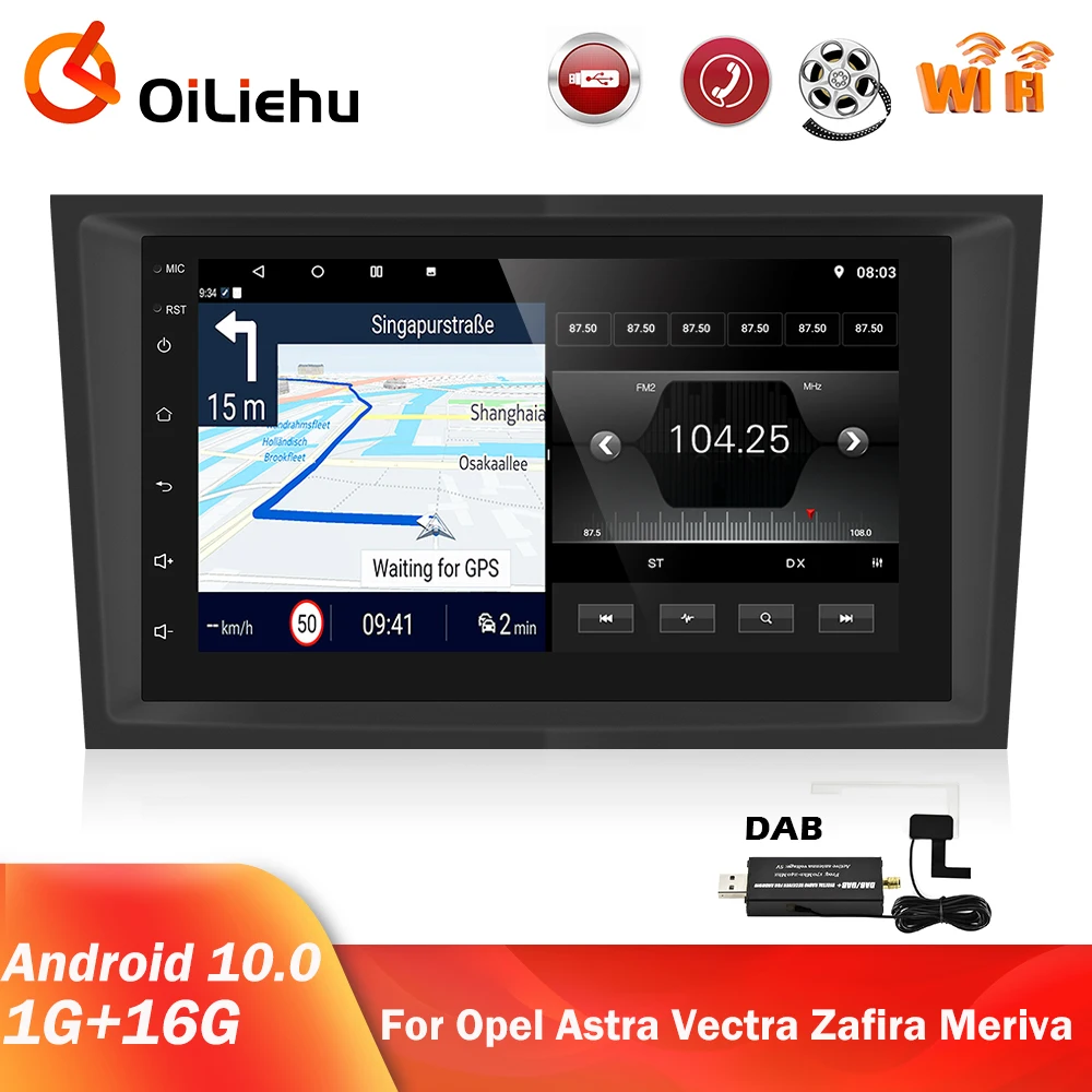 Автомагнитола OiLiehu 2 Din Android 10 0 GPS мультимедийный плеер стереоприемник для Opel Astra