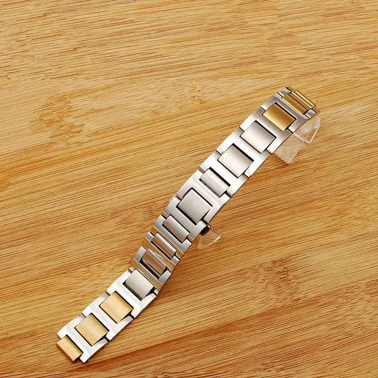 

Band for Cartier Blue Balloon Strap Stainless Steel Solid Watch with Raised Bracelet Watch Accessories Replacement Strap11/12mm