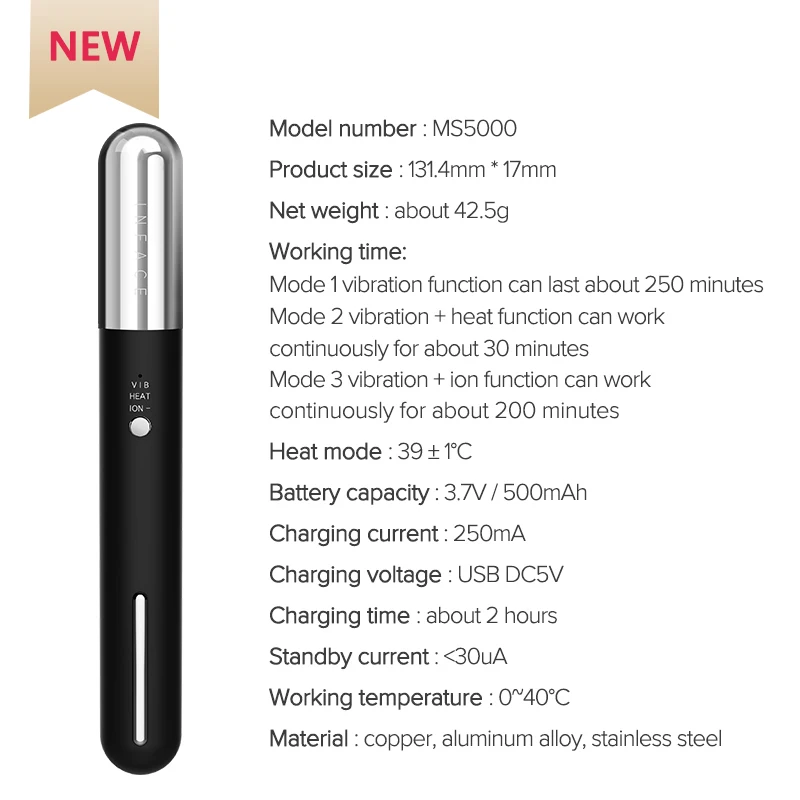 InFace массажер для глаз электрическая вибрация против старения темные круги уход