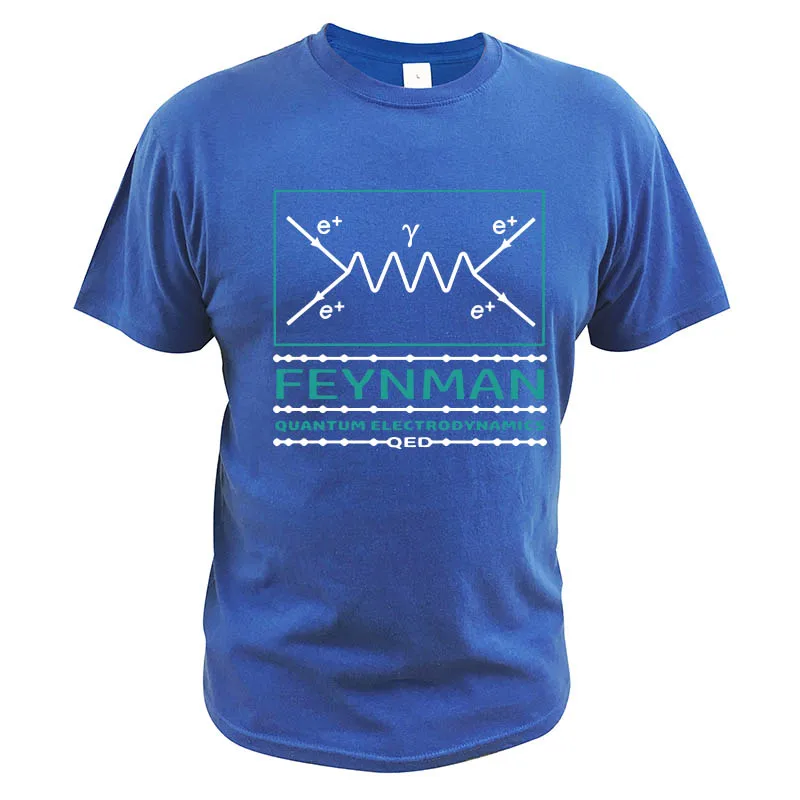 Feynman схема футболка атомные частицы физика теория большой дизайн Geeks Nerd