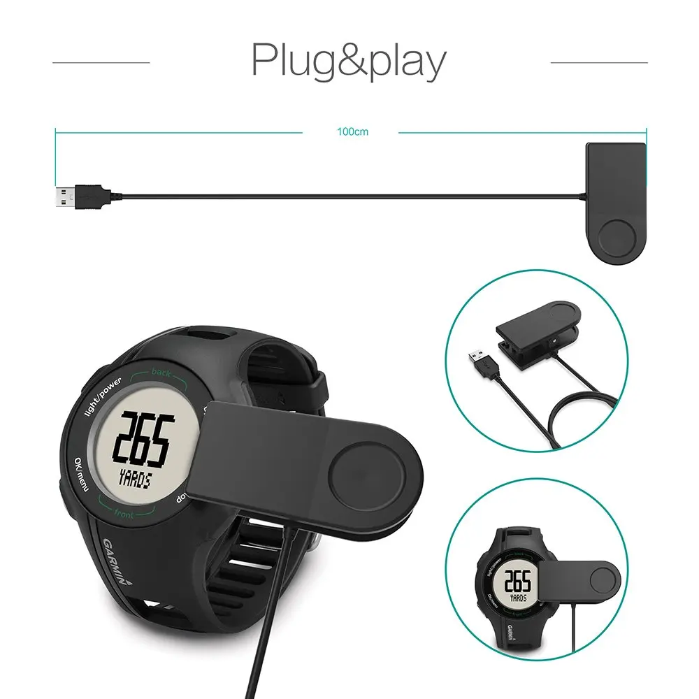 Зарядное устройство AWINNER для Garmin Forerunner 110 210, Approach S1-usb кабель для зарядки 100 см-gps Аксессуары для умных часов