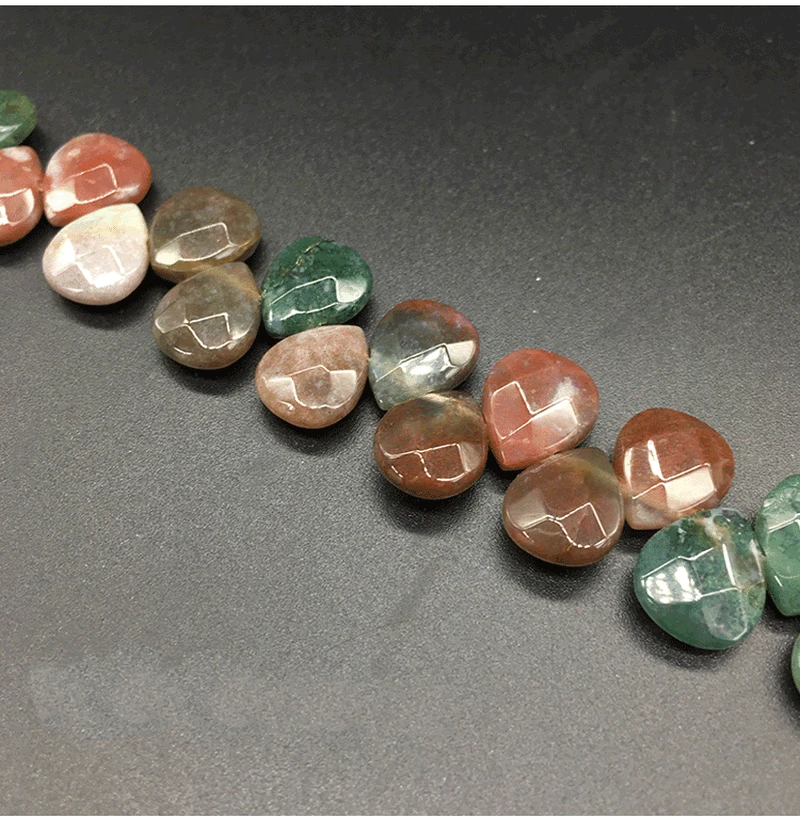 Бусины с гранями в форме капли воды из натурального камня бусины цепочки