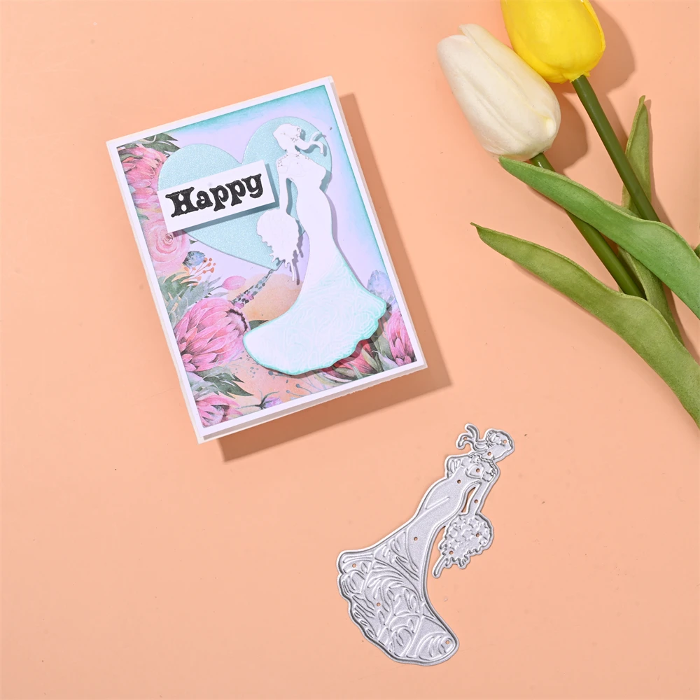 

Kokorosa Bride Metal Cutting Dies For Card Making Stencils DIY Scrapbook Paper Album Embossing Wedding Party Decorative Die Cut