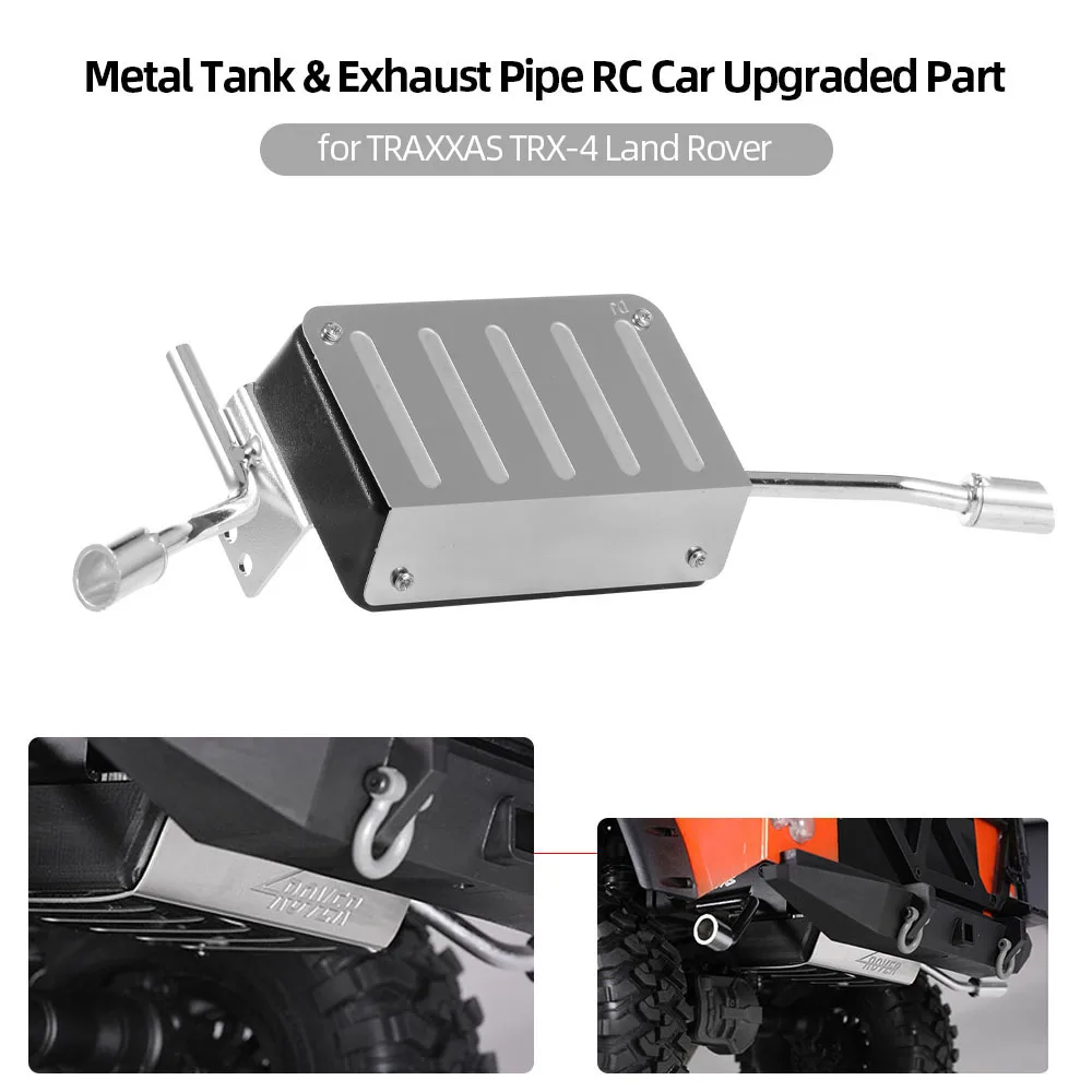 Обновленный металлический бак + выхлопная труба RC части автомобиля аксессуары