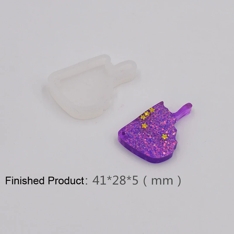 Синий 1PC Beads Bracelet Fish Knife Pendant DIY Silicone Mold Dried Flower Jewelry Accessories Tools Equipments Resin Molds - Цвет: Синий