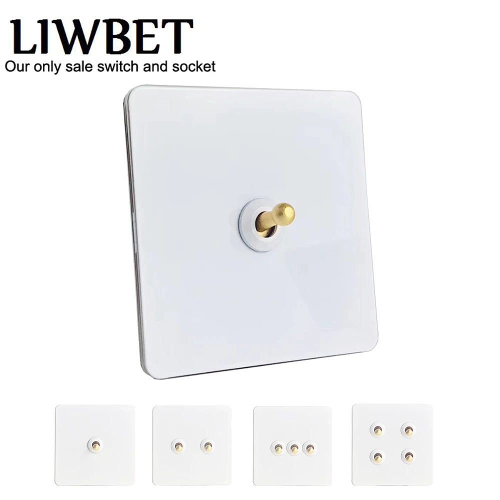 LIWBET 1 Gang / 2 3 коплекта/4 комплекта настенных выключателей и белый Цвет Way светильник