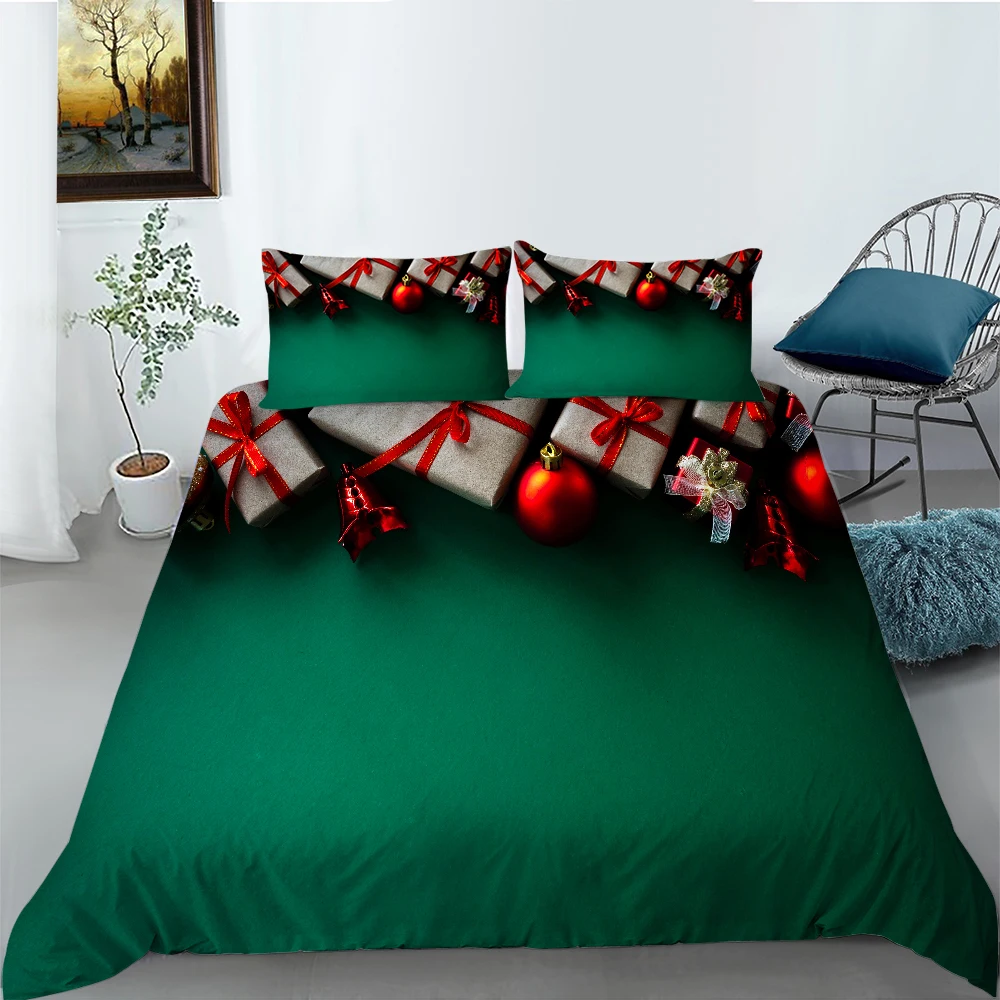 

Christmas Duvet Cover Set Twin Full Queen King Size Bed Linen 2-3pcs Bedding Set No Sheet XF1036-42