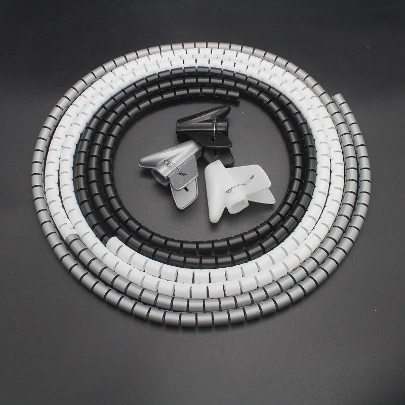 Органайзер для обертывания кабеля 10 мм спираль трубка сматыватель защита шнура