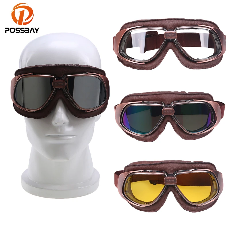Универсальные мотоциклетные очки POSSBAY авиаторы для мотоцикла скутера байкера