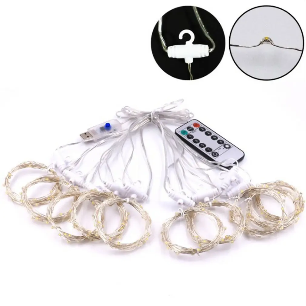 

3M LED Curtain String Fairy Lights USB Flash Christmas New Year Garland Wedding Holiday Party Indoor Bedroom Window Decoration