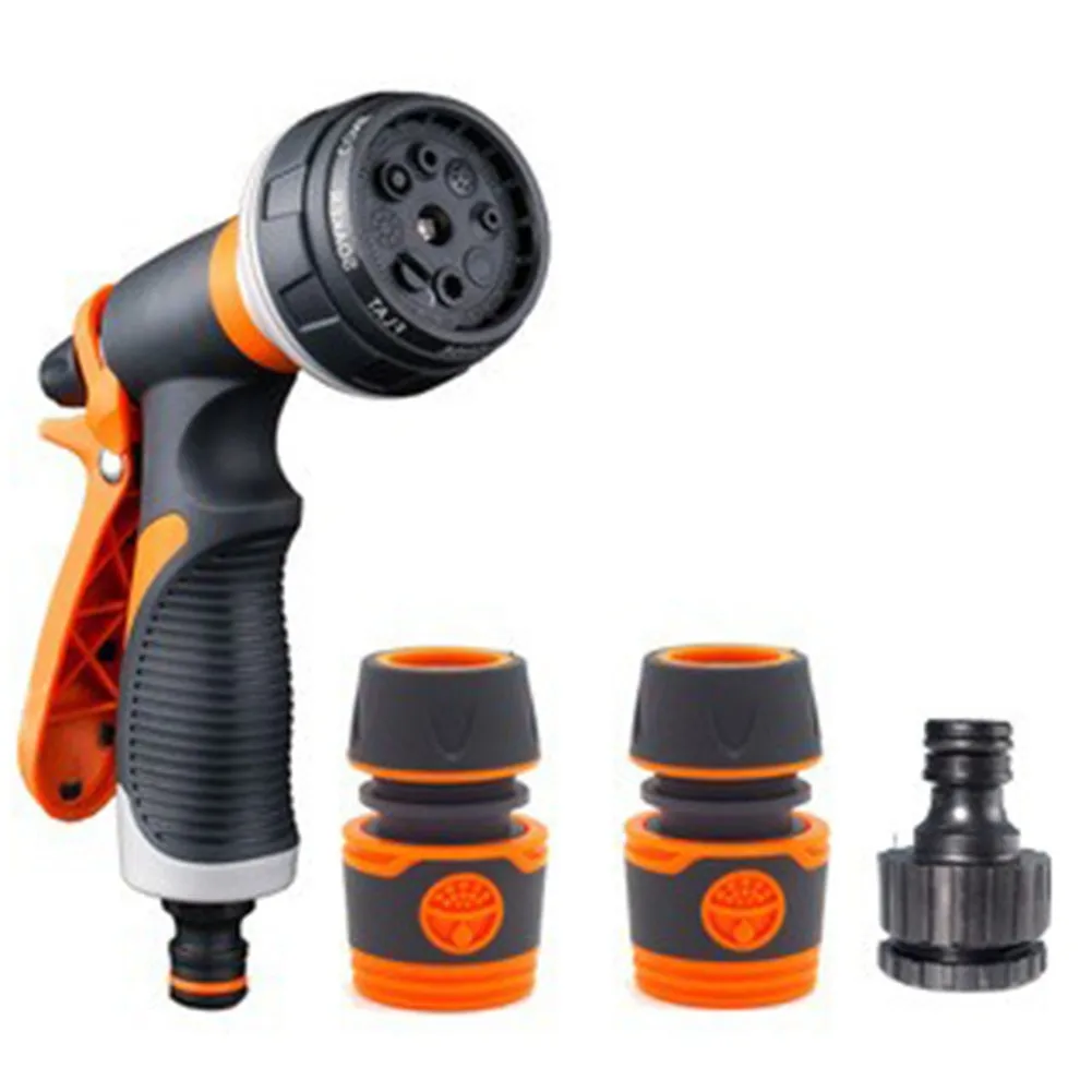 

4Pcs/ Set Garden Water Hose Spray Nozzle Way 3 Connector Head Watering Plant Cleaning Cars And Motorcycles Window Floor