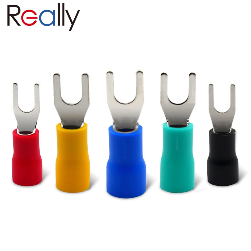 Изолированные соединители для вилок 100 шт. U образные электрические обжимные