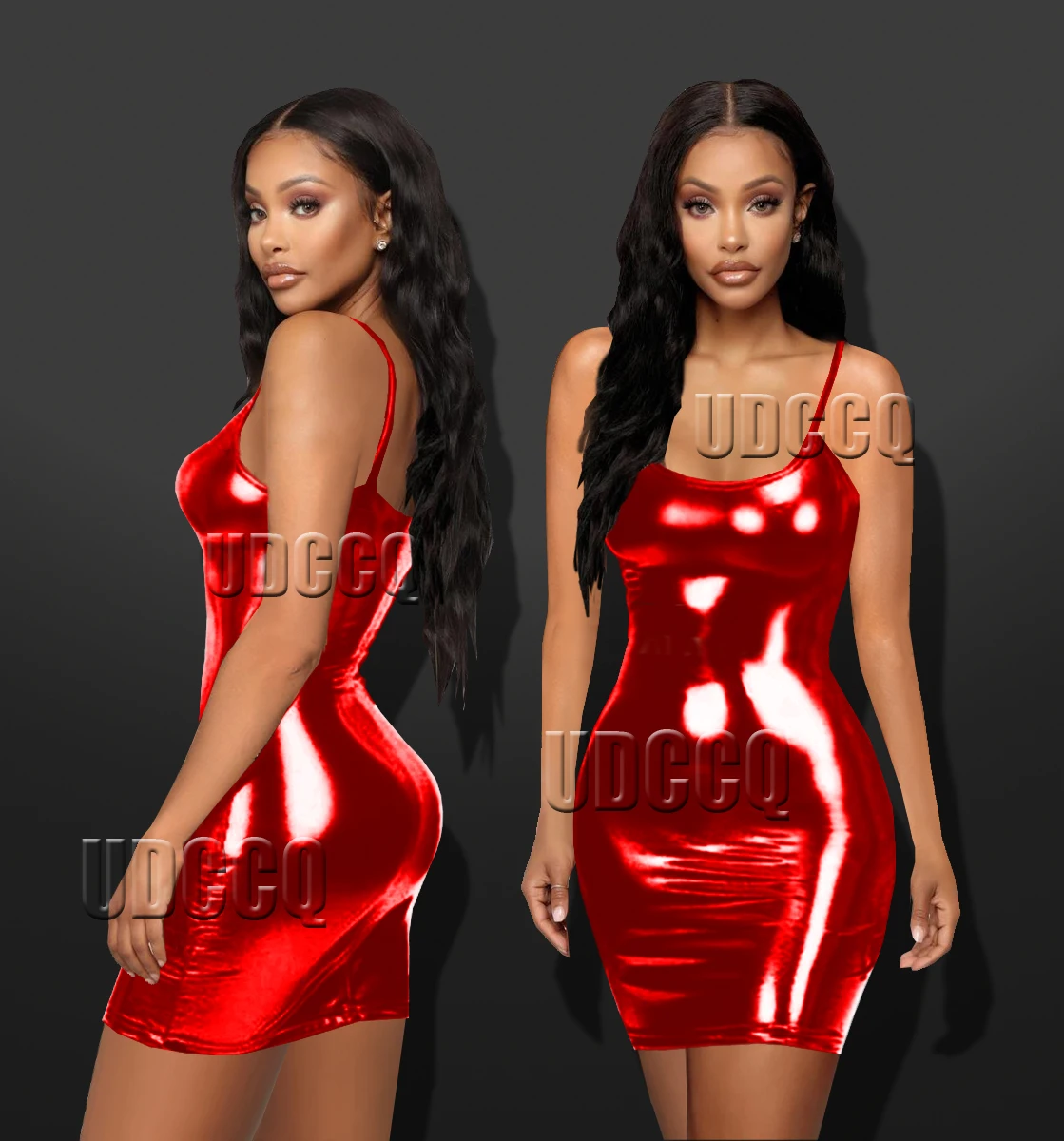 Сексуальное нижнее белье Babydoll женское блестящее металлическое ПВХ для зачистки