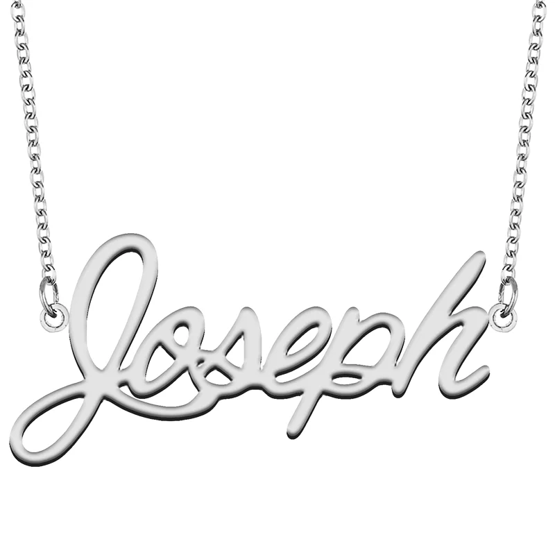 Joseph Custom Name Necklace Customized Pendant Choker Personalized Jewelry Gift for Women Girls Friend Christmas Present