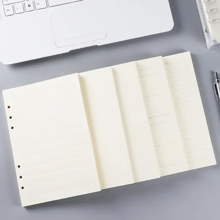 Loose Leaf Spiral Notebook A4 A5 Binder Paper B5 Grid 6 Ring Cover Blank For School | Канцтовары для офиса и дома