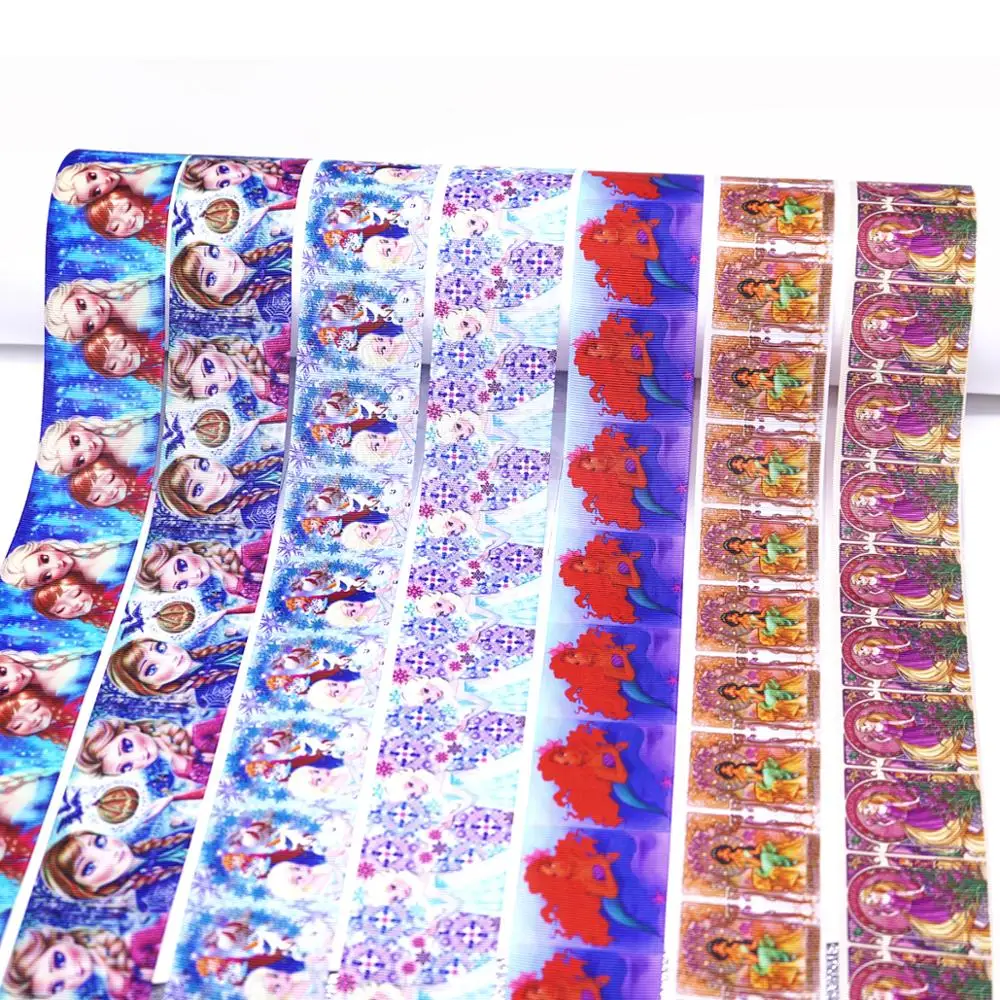DIY ремесло поставляет мультфильм персонаж напечатанный grosgrain ленты, атласная лента 50 ярдов. 30856