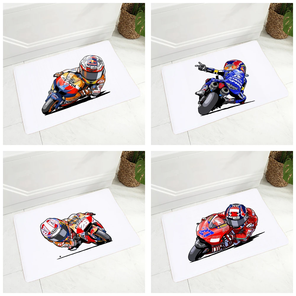Мягкий фланелевый ковер мультяшный спортивный мотоциклетный напольный коврик