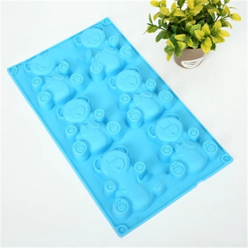 Силиконовая 6 с мультяшным рисунком форма для выпечки в виде медведя персонажа DIY