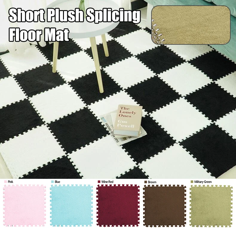 

12 Pcs 30*30cm Carpet Living Room Bedroom Kids Crawing Soft EVA Foam Mats Patchwork Baby Mat Stitching Carpet Pad Tatami