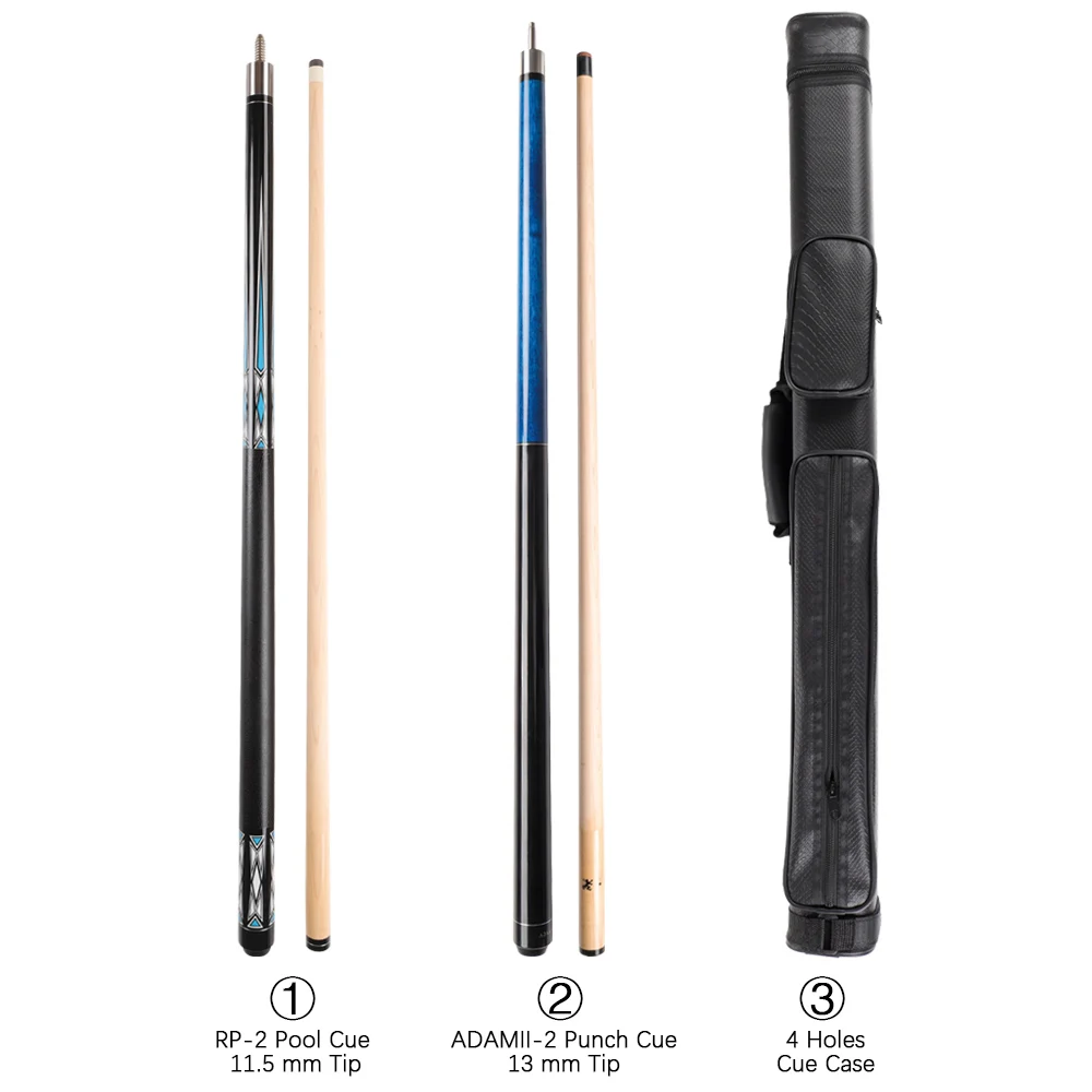 Бильярдный Кий RP Pool Cue 11 5 мм наконечник ADAMII Punch 13 с 4 отверстиями чехол для кия