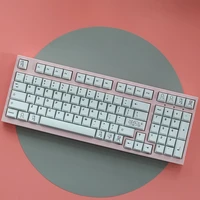 135 keys gmk art keycaps pbt dye subbed minimalist white key caps for mx switch mechanical keyboard cherry profile