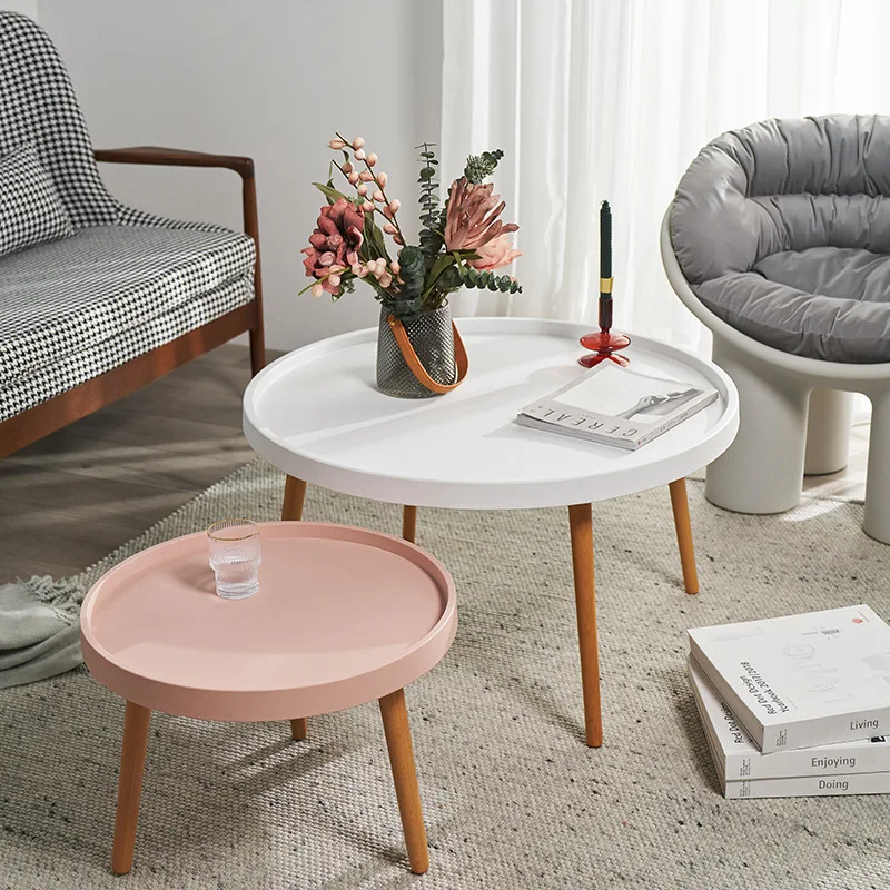 Круглый Кофейный столик в скандинавском стиле Ins современный минималистичный