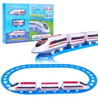battery operated train toys train carriage railway track set electric toddlers toys car for 3 4 5 years old boys girls splicable