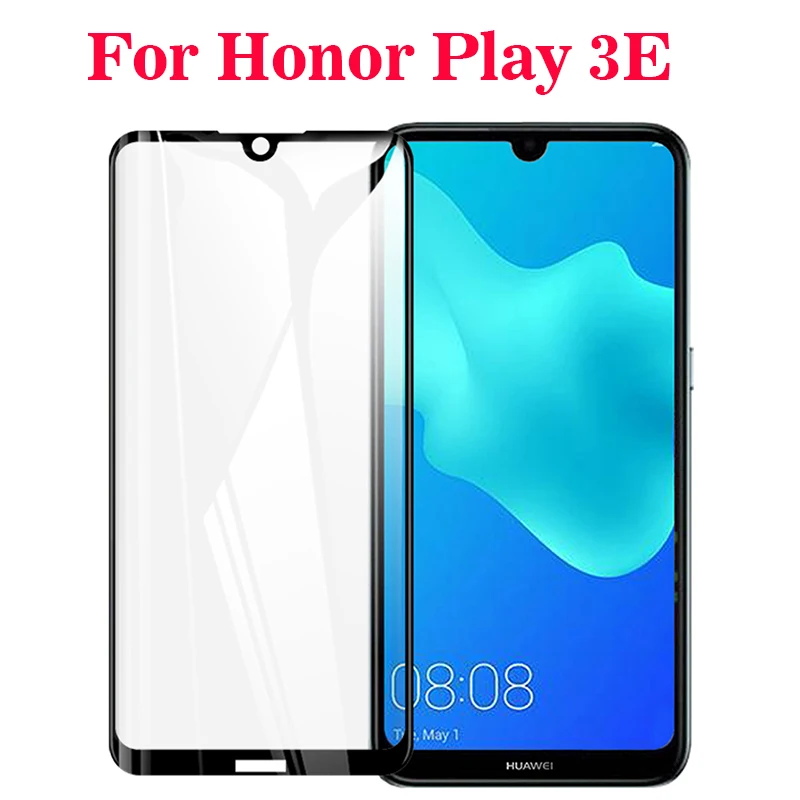 Закаленное стекло с полным покрытием для Huawei Honor Play 3E 2 шт.|Защитные стёкла и