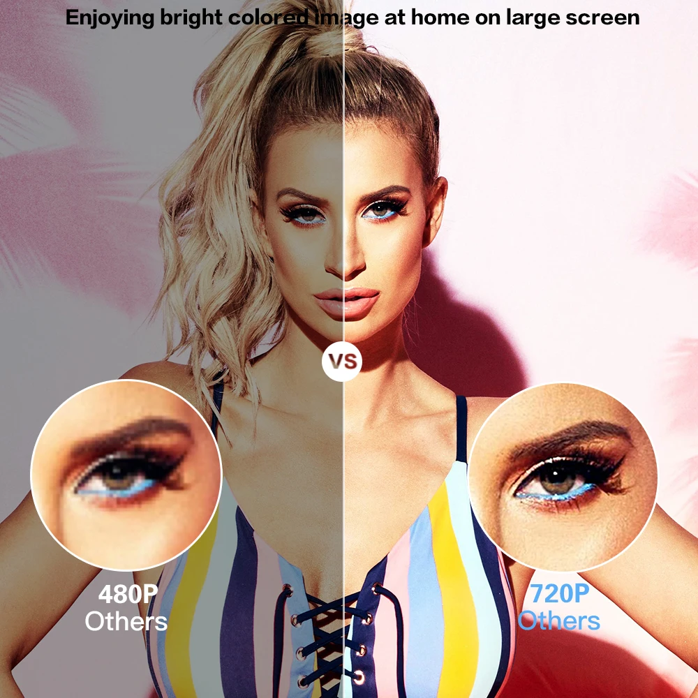 Кринова проектор (опционально Android 8 0 OS) видео мини-проектор Q6 1280*720P с WIFI Bluetooth