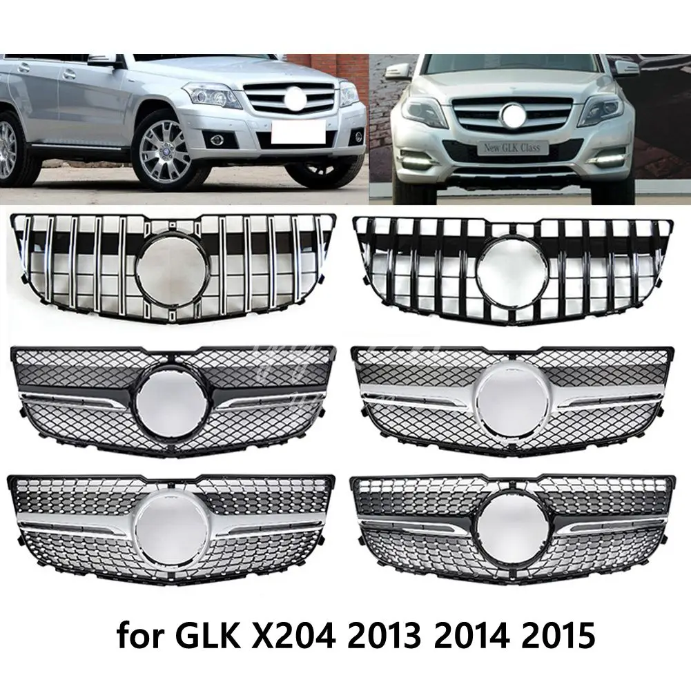 Пластиковая решетка подходит для GLK Class X204 AMG GT GTR Grill 2013-2015 GLK250 GLK300 GLK350 передняя |