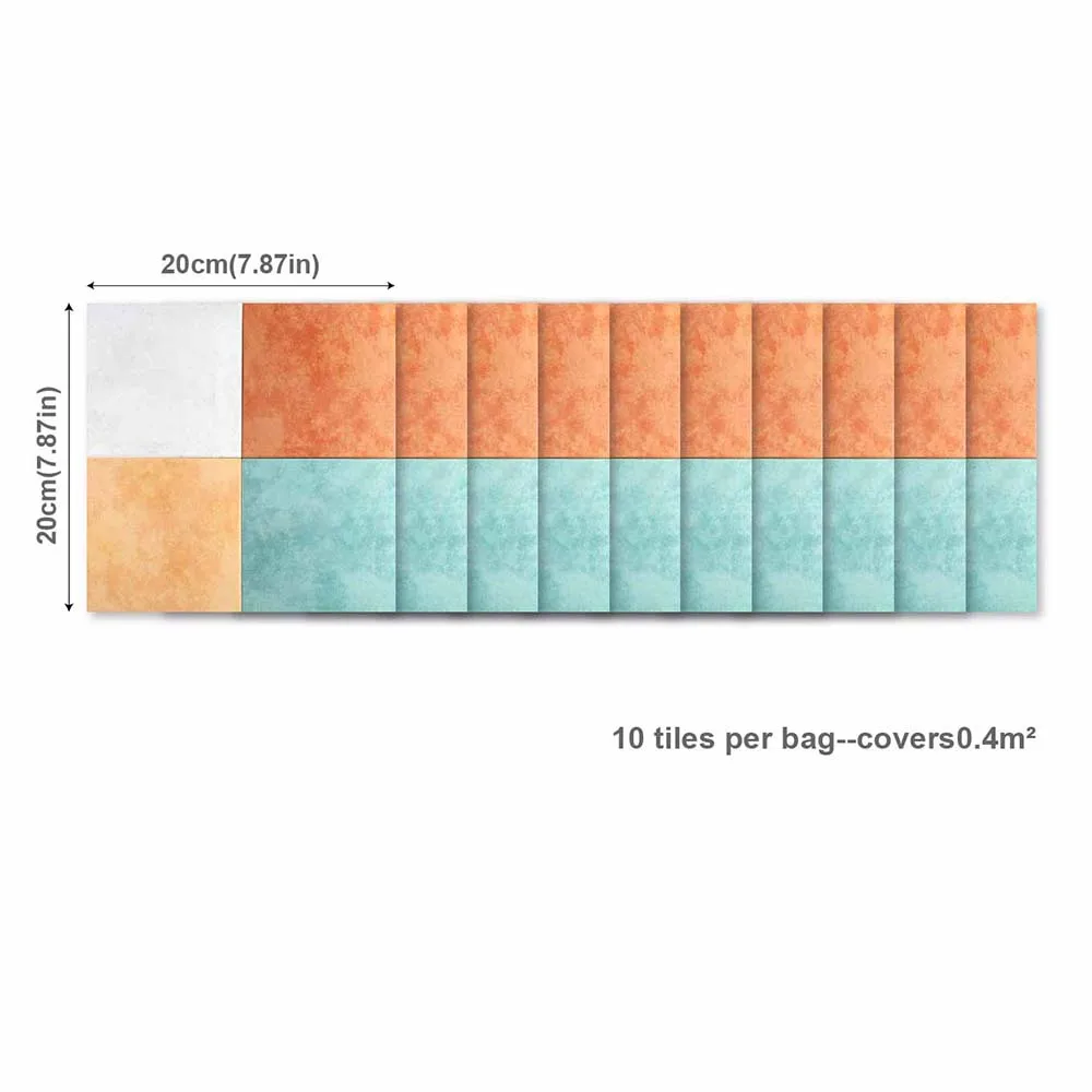 Красочная самоклеящаяся мозаичная наклейка для плитки водостойкая ПВХ