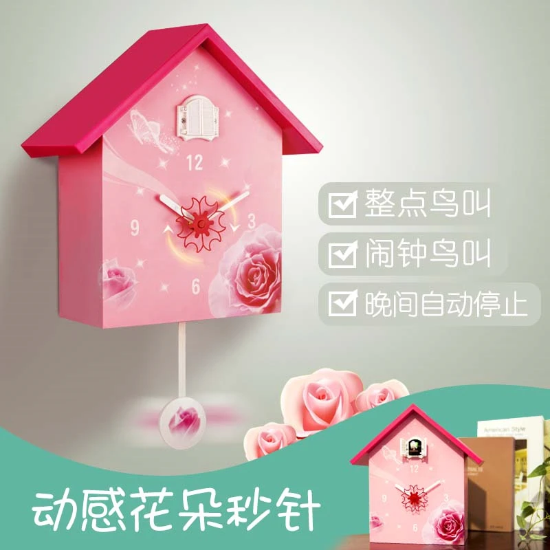 

White Luxury Resin Decorative Wall Clocks Fashion Minimalist Nordic Modern Cuckoo Wall Clock Koekoeksklok Home Decor BD50WC