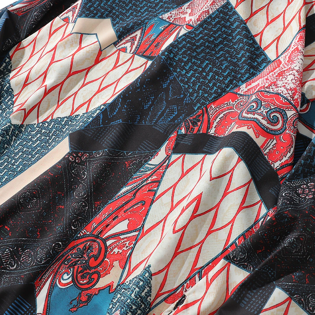 LACIBLE в японском стиле укиё геометрическим узором стильный кардиган с длинным