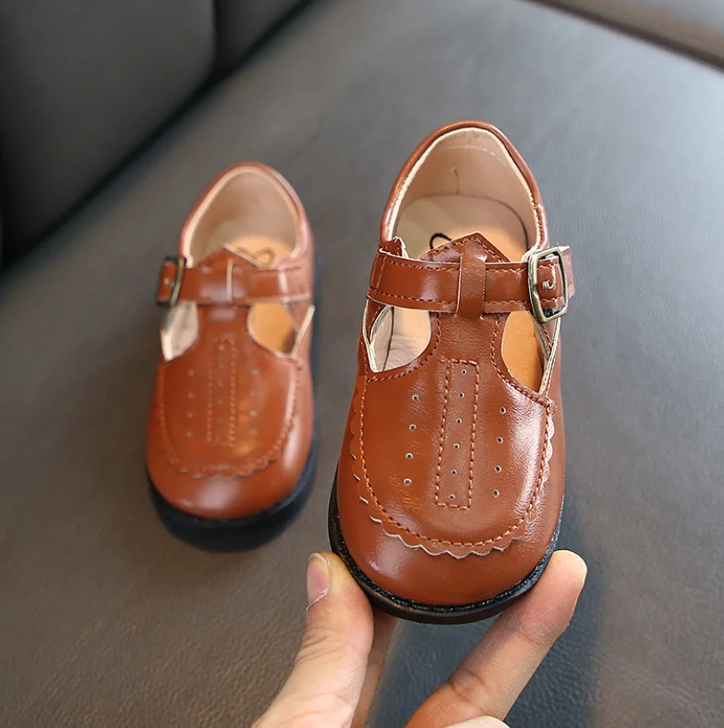 Детские кожаные туфли в британском стиле для мальчиков детская повседневная