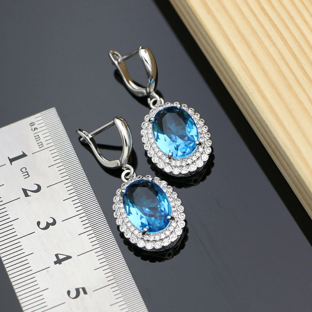 Женские серьги из серебра 925 пробы с натуральным Цирконом|Серьги-подвески| |