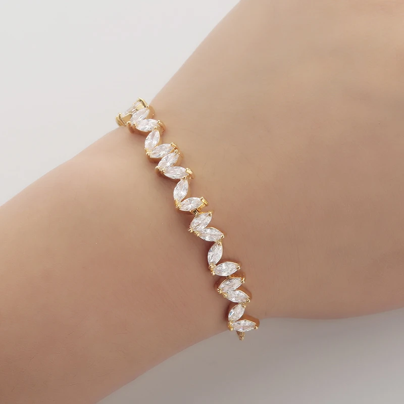 

Браслет NANKIYA, простой милый дизайн, вечерние, подарок, изысканная Капля воды, форма сердца, высокое качество, кубический цирконий SL066 Pulsera