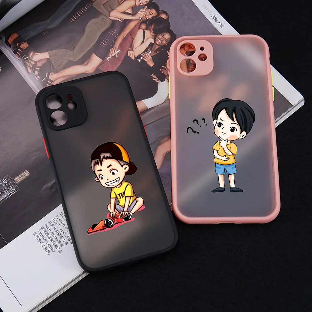 

Cool Cartoon Anime Boy Phone Case For iPhone 12 11 13 Pro XS MAX X 7 SE20 XR 8Plus Funny Shockproof Hard Matte Back Cover Fundas