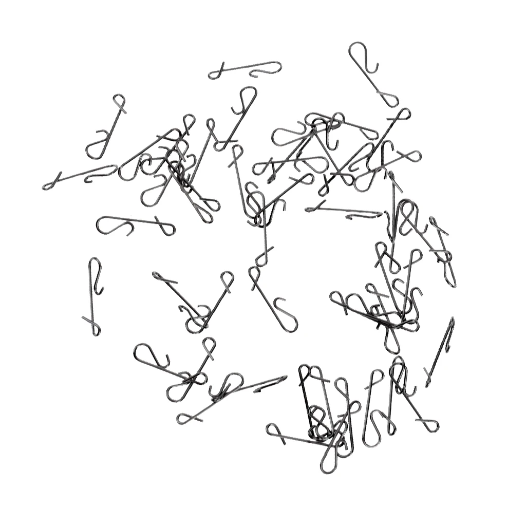 

50x Stainless Fishing Line Wire Fishing Connector Barrel Swivel Snap Pin