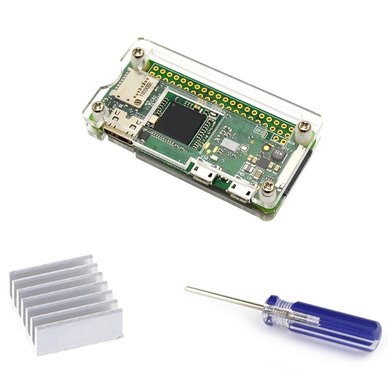 

Acrylic Case for Raspberry Pi Zero W / Pi Zero 1.3 Raspberry Pi Enclosure with Raspberry Pi Heatsinks (10x3x2cm)