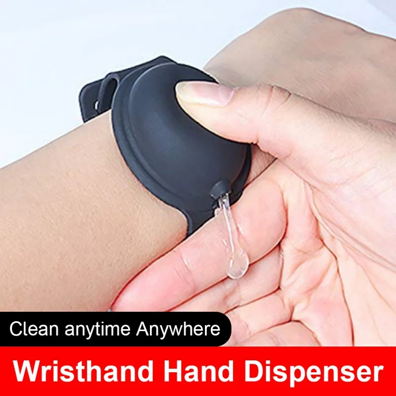 

1PC Sanitizer Bracelet Pumps Disinfectant Sanitizer Dispenser Bracelet Wristband Hand Sanitizer Dispensing Silicone Bracelet