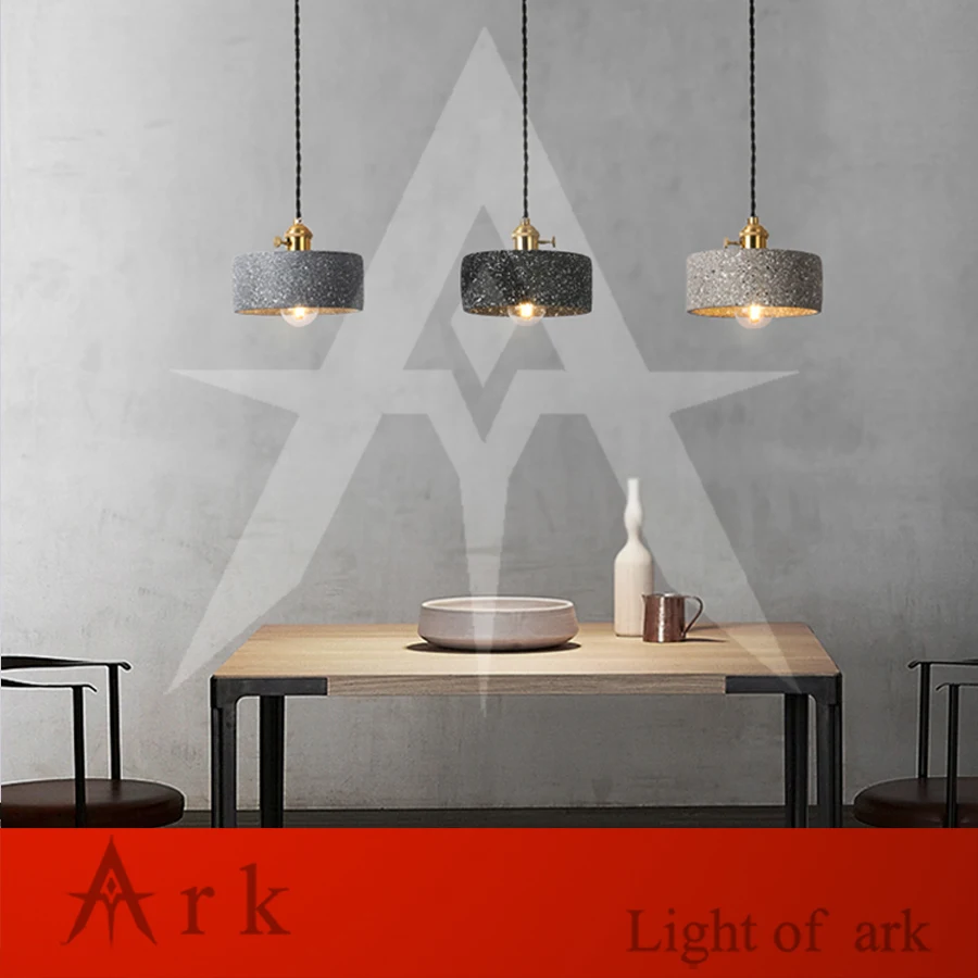 Современная простая цементная люстра в промышленном стиле одноголовая лампа для