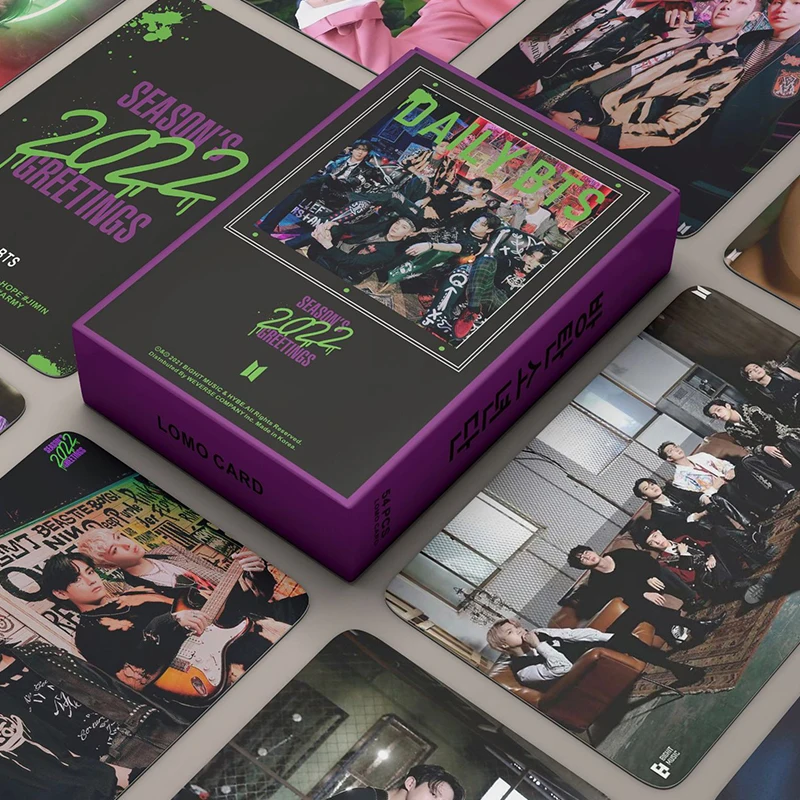 

55pc Kpop Bangtan Boys NEW Ablum 2022 Season's Greetings Postcard Lomo Card Photocard Cards Postcard Photo Fan Gift