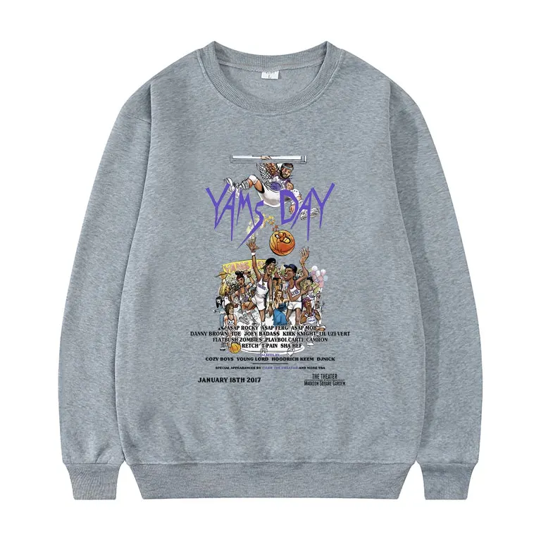 

Yams Day Character Sweatshirt Basketball Clothes Unisex Anime Cartoons Streetwear Men Pullover Fashion Creativity Sweatshirts