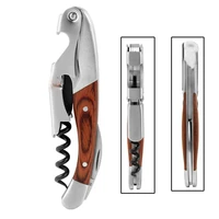 multifunction portable screw corkscrew wood handle professional wine opener kitchen tool high quality wine bottle opener