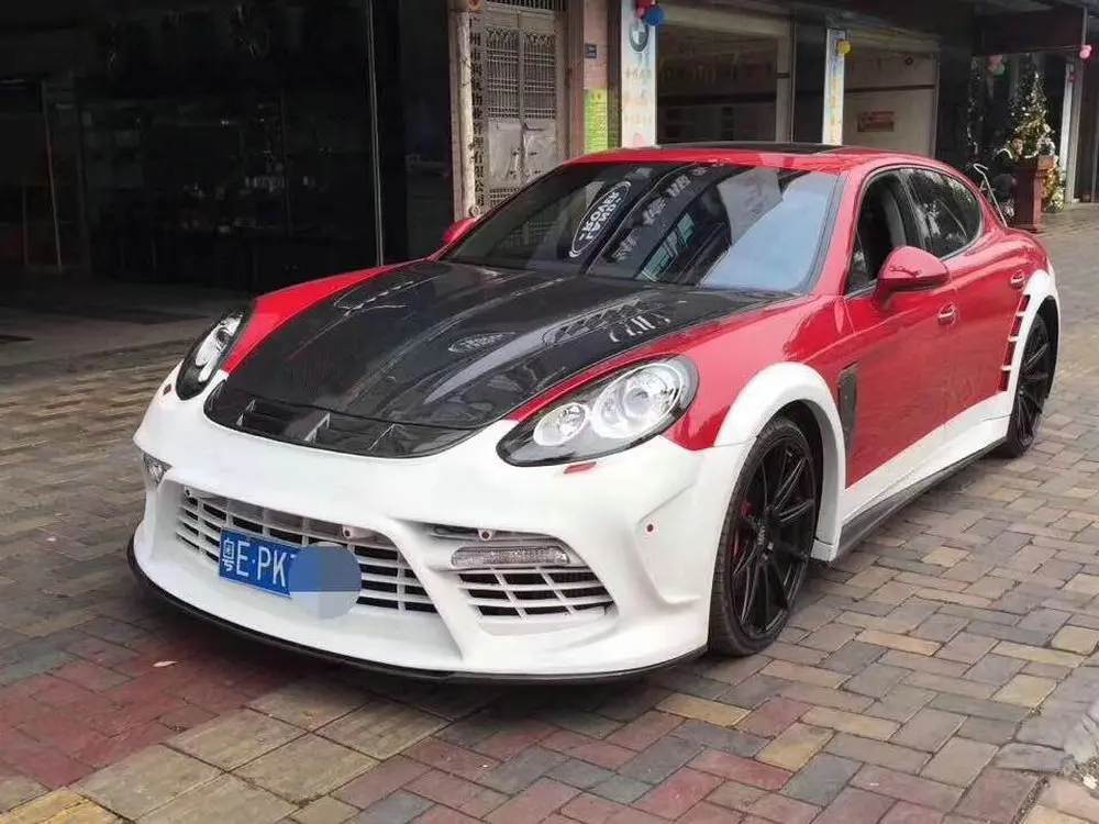 Полипропиленовый обвес в стиле Mansory боковые юбки бамперы задний спойлер для Porsche