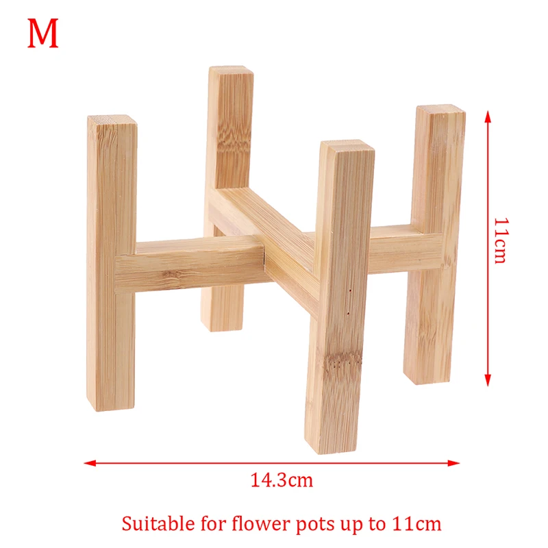 

1PCS Flower Pot Rack Home Garden Indoor Display Plant Stand Shelf Strong Free Standing Bonsai Holder Wood Planter Pot Trays