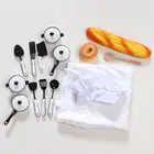 Детская фотография Реквизит маленький шеф-повар шляпа Белая растягивающаяся повара креативный реквизит аксессуары для фотографирования новорожденных