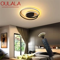 oulala led ceiling lights round fixtures with remote control 3 colors brightness adjustable and dimmable for home