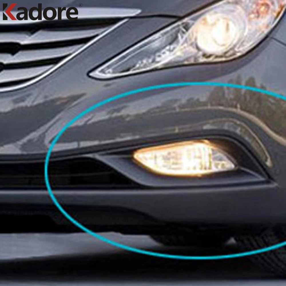Для Hyundai Sonata i45 2011 2012 2013 2014 ABS Хромированная головка передняя противотуманная фара