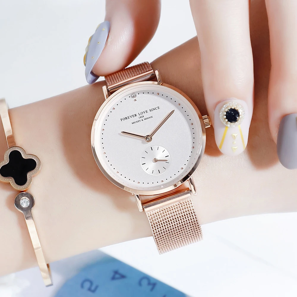 Детские часы Дисней женские модные наручные с Микки Маусом для девочек и